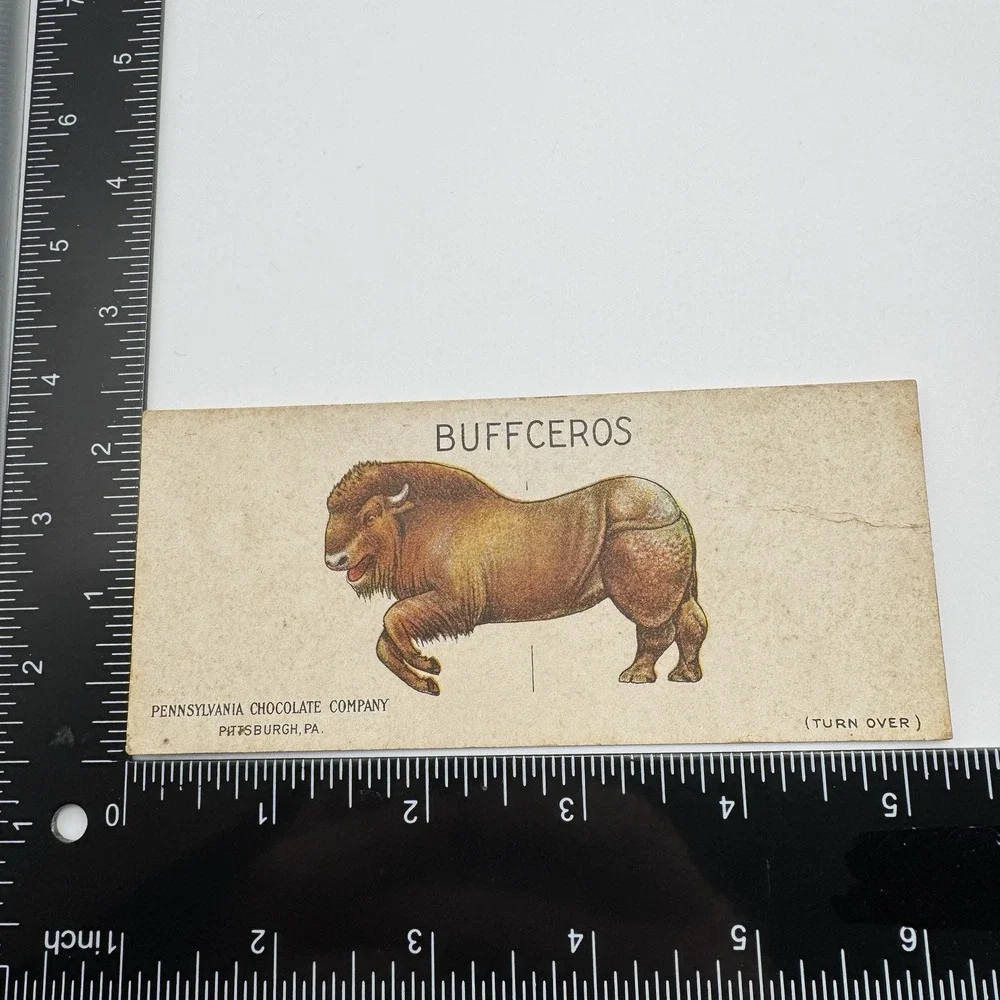 Pennsylvania Chocolate Company ZATEK Advertising Trade Card BUFFCEROS Antique